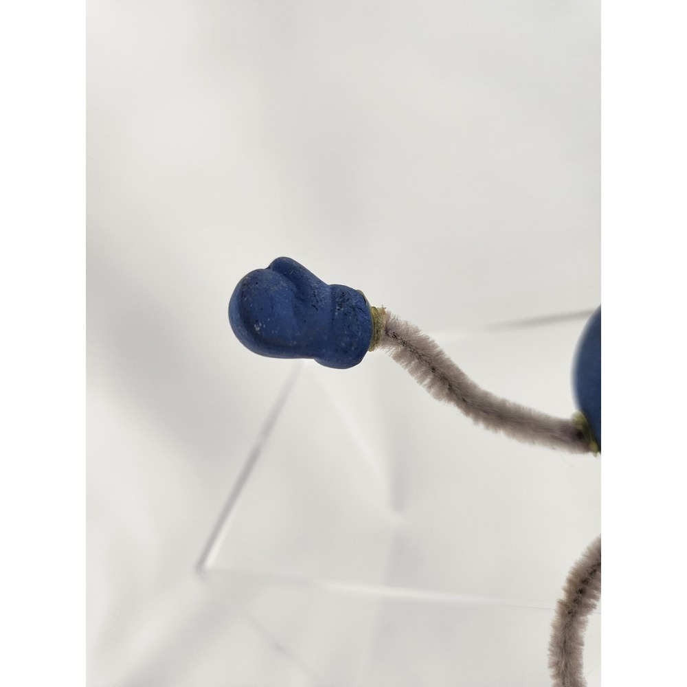 Vintage Anthropomorphic Blueberry Fruit Shelf Sitters Pipe Cleaner 1960s Ceramic - Picture 4 of 11